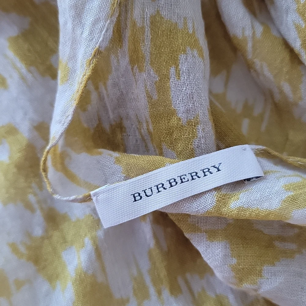 Burberry silk scarf about 2x7 feet - Picture 1 of 5